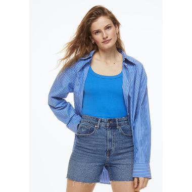 H&M Eq J Saphire Top Kaos Wanita - Blue [1130748002] S