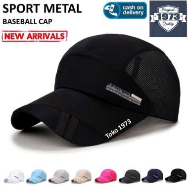 Baseball cap : SPORTS METAL - Topi Baseball Topi Quick Dry Topi Olah Raga Topi Pria Topi wanita One