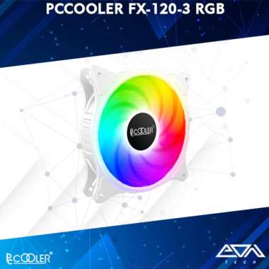 PCCooler FX-120-3 RGB White 120mm Fan Casing Case 3Pin Molex