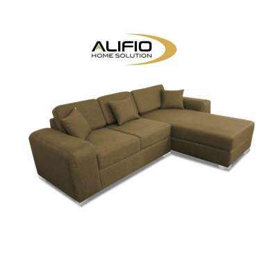 Sofa L Kagawa/Alifio/Fabrick linen/Minimalis Modern SOFA L KAGAWA Kagawa Chesnut