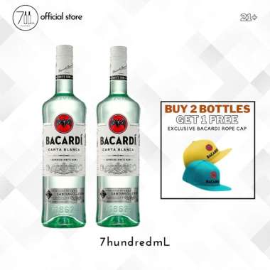 Bacardi - Light Carta Blanca Rum 750mL Buy 2 Free 1x Rope Cap