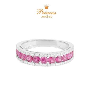 Cincin Listring Berlian Ruby Burma PLR1223408 Princess Jewellery