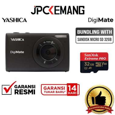 JPC KEMANG Yashica DigiMate Compact Digital Pocket Camera Yashica Digi Mate GARANSI RESMI Black + Me