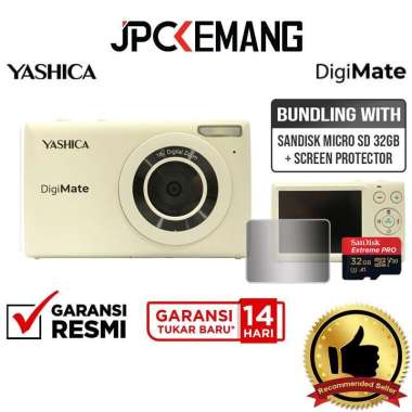 JPC KEMANG Yashica DigiMate Compact Digital Pocket Camera Yashica Digi Mate GARANSI RESMI Off White 