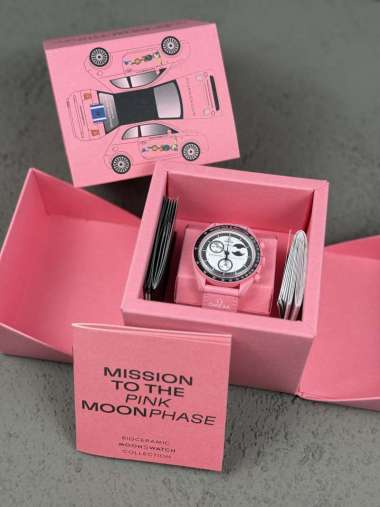 SWATCH X OMEGA MISSION TO THE PINK MOONPHASE (100% ORIGINAL)