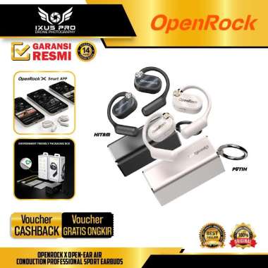 OpenRock X Open-Ear Air Conduction Professional Sport Earbuds White