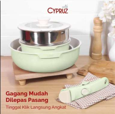 Cypruz Detachable Pan Set: 4in1 Wok 4X1