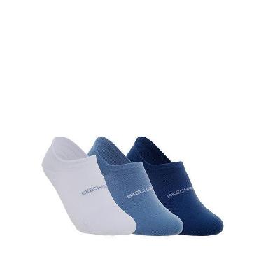 Skechers Women Socks 3Pairs Non Terry Liner Kaos Kaki Wanita [SKEJL601245B] - Blue