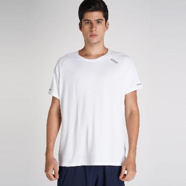 2XU Men Running T-Shirt Aero Baju Lari Pria [2XUMR6557AWS] M Wht/Srf