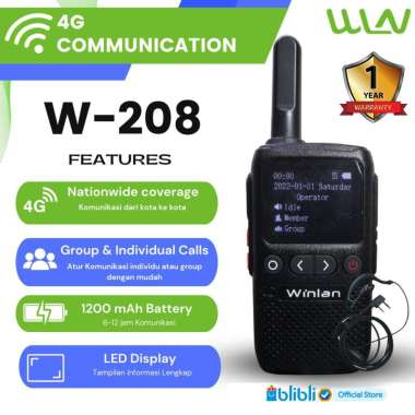 HT WINLAN WLN W-208 / HT POC SIM CARD / HT GSM 4G + HANDSFREE