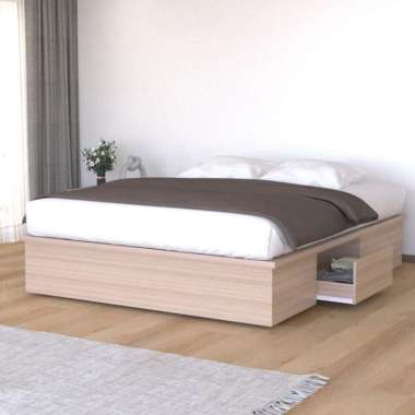 KIRANA Clay - Ranjang Set Divan Kayu Lemari Pakaian Putih Rak Pajangan Meja Belajar Modern Minimalis