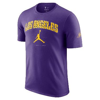 NIKE Men Basketball Los Angeles Lakers Essential Jordan NBA T-Shirt Kaos Basket Pria [HQ1237-504] S 