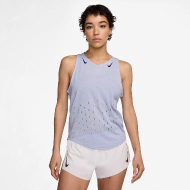 NIKE Women Running Aeroswift Dri-FIT ADV Singlet Pakaian Lari Wanita [FN2505-057] A/XL Ghost/Blue Vo