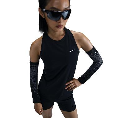 NIKE Women Running Swift Dri-FIT Tank Top Pakaian Lari Wanita [HQ0621-010] A/M Black/Reflective Silv