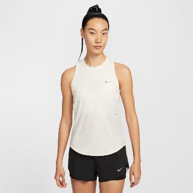NIKE Women Running Swift Dri-FIT Tank Top Pakaian Lari Wanita [HQ0621-133] A/XL Sail/Reflective Silv