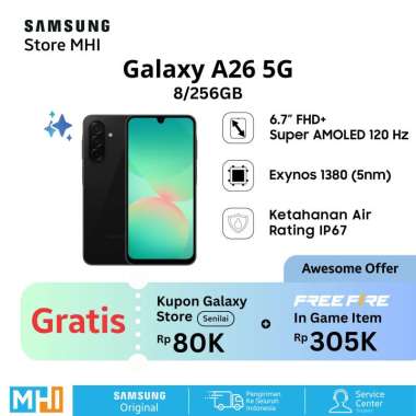 Samsung Galaxy A26 5G 8/256GB RAM 8GB ROM 256GB - Garansi Resmi HP Only Black