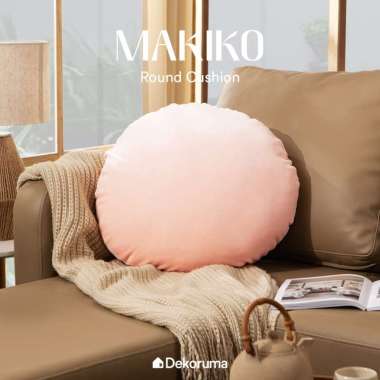 Dekoruma MAKIKO Bantal Sofa Ruang Tamu Bulat 50 CM - Peach