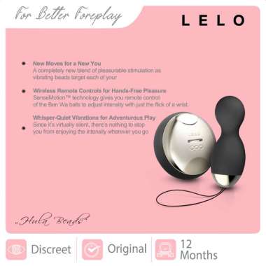 LELO Hula Beads, Rotating Internal Stimulator Massager (Stimulasi untuk Wanita dengan Getaran & Gera
