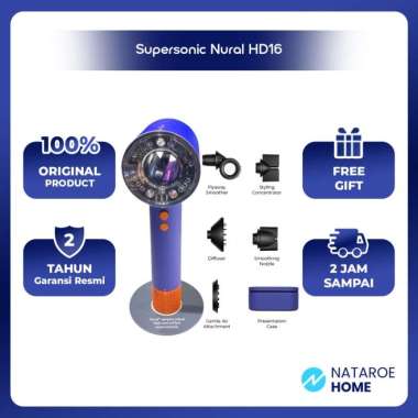 Dyson Supersonic Nural Hair Dryer HD16 - (Vinca blue/Topaz) - Pengering Rambut