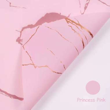 Kertas Bunga Marble Cellophane Wrapping Paper Buket Pembungkus Anti Air - Motif Marmer Princess Pink