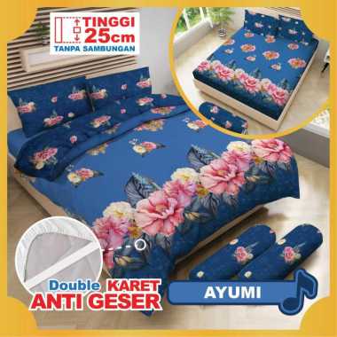 Bedcover Bonita Viona Ukuran 180x200 Set Fitted / Double Ayumi