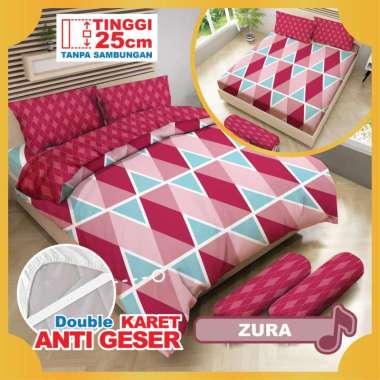 Bedcover Bonita Viona Ukuran 180x200 Set Fitted / Double Zura