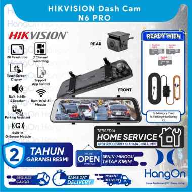 HIKVISION N6 PRO Car Dash Cam 2K Night Vision Front+Rear 1080P Full Touch Screen Voice Control Super