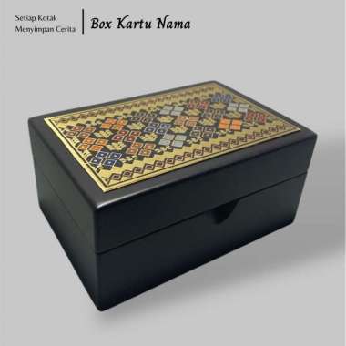 Souvenir Unik Hadiah Tempat Penyimpanan Kartu Nama Exclusive Box Motif Batik Ulos Sumatra
