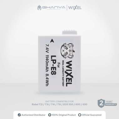 WIXEL Baterai Kamera LP-E8 for Canon EOS 550D / 600D / 650D / 700D / Rebel T2i T3i T4i T5i / Kiss X4