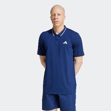 adidas Men Tennis Polo Shirt Club Climacool Piqué Baju Tenis Pria [JF8425] A/M Dark Blue