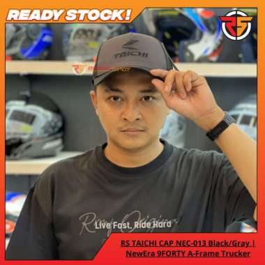 Topi RS TAICHI CAP NEC-013 Black/Gray | NewEra 9FORTY A-Frame Trucker Black/Grey