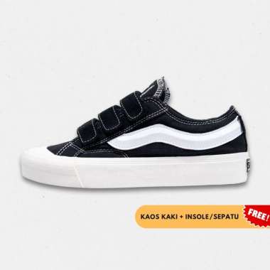 SABA Veloz Falco Black White - Velcro Sepatu Sneakers Casual Pria Wanita Original 100% 39
