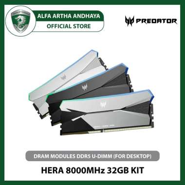 PREDATOR HERA DDR5 8000 MHz RGB U-DIMM [Desktop RAM] 32GB KIT BLACK