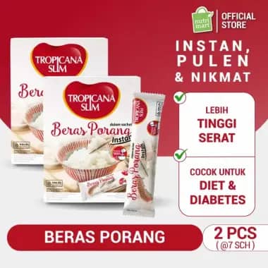 Twin Pack - Tropicana Slim Beras Porang Instant 10 sch (2 pcs) – Konjac Rice Shirataki