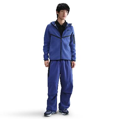 NIKE Men Sportswear Tech Full-Zip Windrunner Hoodie Pakaian Pria [HV0950-539] A/XL Deep Night/Black