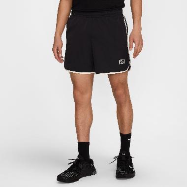 NIKE Men Training Dri-FIT Heritage Short 5In Celana Fitness Pria [HJ4088-010] A/M Black/Pale Ivory/B