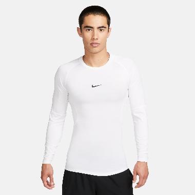 NIKE Men Training Pro Dri-FIT Tight Long-Sleeve Top Pakaian Fitness Pria [FB7920-100] A/S White/Blac