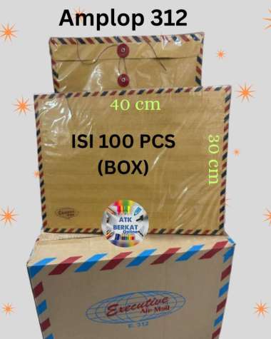 Amplop Coklat Air Mail Tali Executive 312 Isi 100