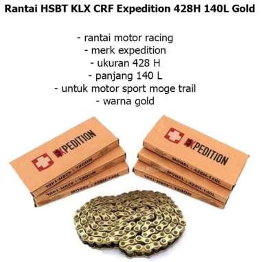 Rantai HSBT KLX CRF Expedition 428H 140L Gold Motor Trail Klx D Tracker Original