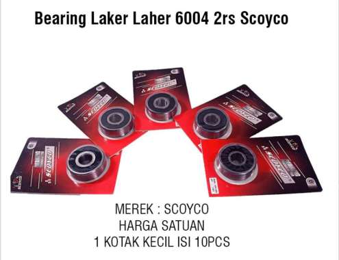 Bearing Laker Laher 6004 2rs Scoyco Kemasan Press Lahar Universal