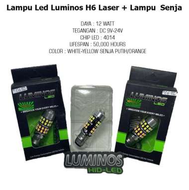 Lampu Led Luminos H6 Laser + lampu senja DDP220 LS3/V2