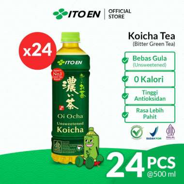 ITO EN Koicha Green Tea No Sugar 500ml 24 pcs- Teh Hijau Jepang Tanpa Gula Sehat Antioksidan