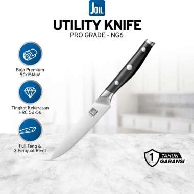 Joil Pisau Dapur Utility Knife 12 cm Stainless Steel - NG6