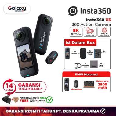 Insta360 X5 8K Action Camera 360 AI Insta 360 X 5 A.I Garansi Resmi BMW Motorrad