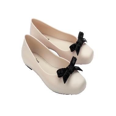 Melissa Aura Basic M Lover Ad Sepatu Flat - Beige/Black 40