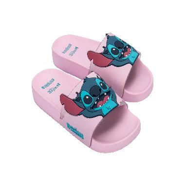 Melissa Flowing Slide + Stitch Ad Sandal Flat Wanita - Pink/Blue 38