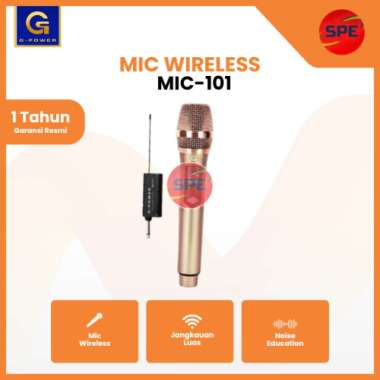 MIC WIRELESS GOLD G-POWER MIC-101 / MIC101 GARANSI RESMI (MEDAN)
