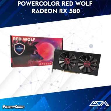 VGA Powercolor RED WOLF RADEON RX 580 8GB DDR5 2 Fan Back Plate
