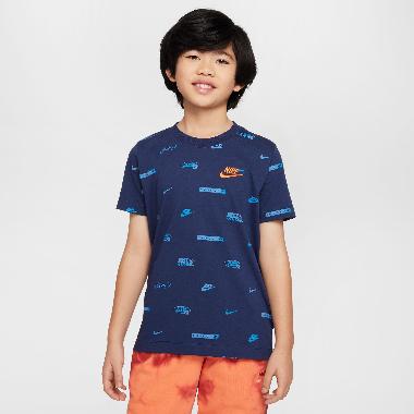 Nike Sportswear Big Kids' T-Shirt Blue (HM5851-410) L