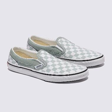 Vans Kids Classic Slip-On Color Theory Checkerboard Pure Grey (VN000D0JEPO) 12
